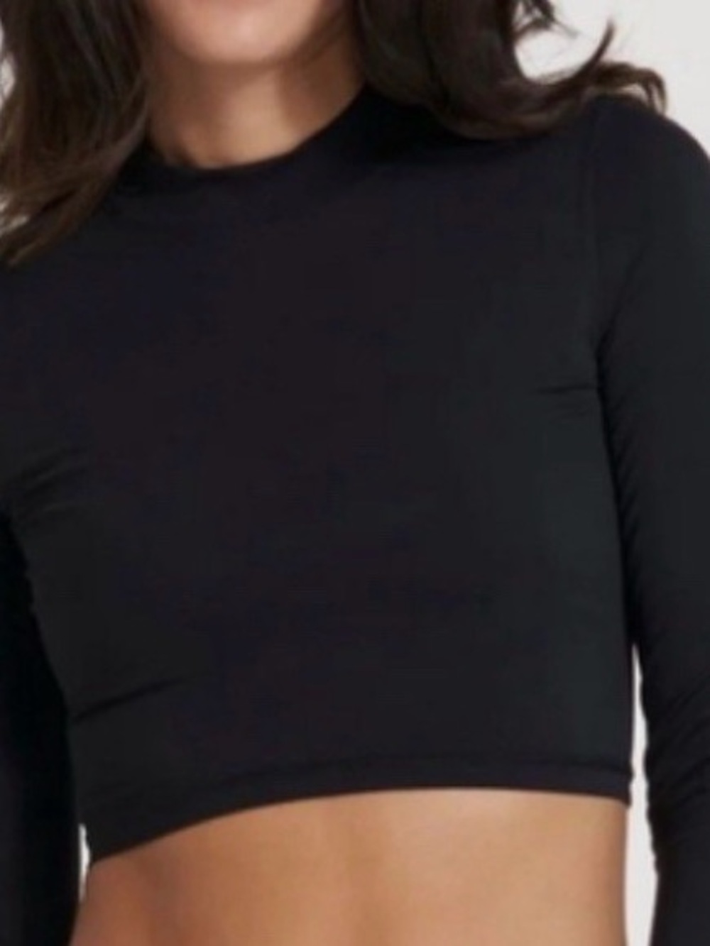 NWT Vuori Dune Crop Swim Top In Black